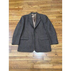 VTG Strathmore Anderson-Little Mens Sport Coat 44R Brown Tweed Blazer Jacket